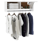 Wardrobe High Gloss White 100x32.5x35 cm Engineered Wood 808239