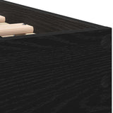 Bed Frame Black Oak 193 x 95 x 88 cm Engineered Wood 874123