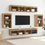 TV Cabinet Set Wall-mounted 8 pcs Artisan oak Engineered wood 3334387