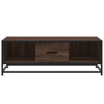 ZNTS Coffee Table Brown Oak 100x57x35 cm Engineered Wood and Metal 848763