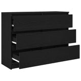 Sideboard Black Oak 100x35x76 cm Engineered Wood 3328499