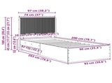 Bed Frame with Storage and Headboard Sonoma Oak Engineered Wood 3414151