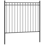 ZNTS Garden Fence Steel 1.7x0.8 m Black 146312