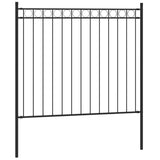 ZNTS Garden Fence Steel 1.7x0.8 m Black 146312