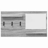 Wall-Mounted Coat Rack with Shelf Grey Sonoma 90 x 10 x 50 cm 874520