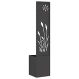 Garden Privacy Screen Black 32 x 150 cm Cold-rolled steel 876357
