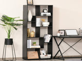 8-Tier Freestanding Bookcase w/ Melamine Surface Anti-Tipping Foot Pads Home Display Storage Grid T3398P344747