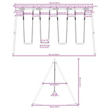Outdoor Swing Set with 4 Swings 3283607