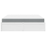 Bed with Mattress White 180x200 cm Super King Solid Wood Pine 3281926