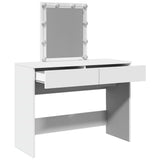 Dressing Table with LED White 100x40x130 cm 848192