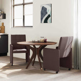 Dining Chairs with Wheels 2 pcs Dark brown 58 x 65 x 94 cm 42017833