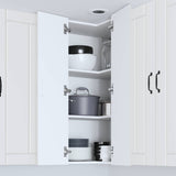 Wall Corner Cabinet LUCCA White 57 x 57 x 100 cm 885165