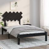 Bed Frame without Mattress Black 100x200 cm Solid Wood 3104862