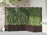 Garden Planter 5 pcs Brown 120 x 120 x 143 cm PP 42002820