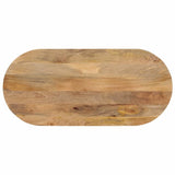 Table Top 140x50x2.5 cm Oval Solid Wood Mango 370129
