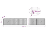 Gabion with 3.5 mm Wire and 5x2.5 cm Mesh 350x20x50 cm 3461641