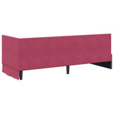 Corner Bed Frame with Headboard Wine red 80 x 200 cm Velvet 42016291
