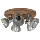 Ceiling Lamp 25 W Vintage Silver 50x50x25 cm E27 371829