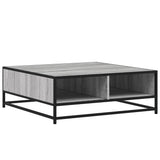 Coffee Table Grey Sonoma 80x80x30 cm Engineered Wood and Metal 848772