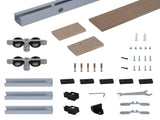 6.5FT/2000mm Modern Sliding Barn Door Closet Hardware Track Kit Aluminium Track System Unit For T3398P341255