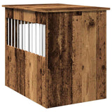 Dog Crate Furniture Old Wood 55x80x68 cm Engineered Wood 857642