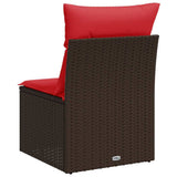 Garden Sofa with Cushion Brown 55 x 62 x 69 cm Poly Rattan 366224