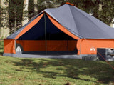 Family Tent Tipi 8-Person Grey and Orange Waterproof 94590