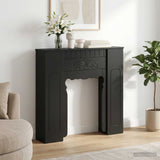 Fireplace Surround Black 93 x 20 x 89 cm Engineered Wood 8006625