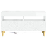LED TV Cabinet High Gloss White Engineered Wood 897219