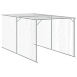 Chicken Cage with Run Light Grey 117x813x123 cm Galvanised Steel 3189076