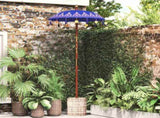 Parasol with Base Blue 95 x 95 x 260 cm Cotton and Wood 3356911