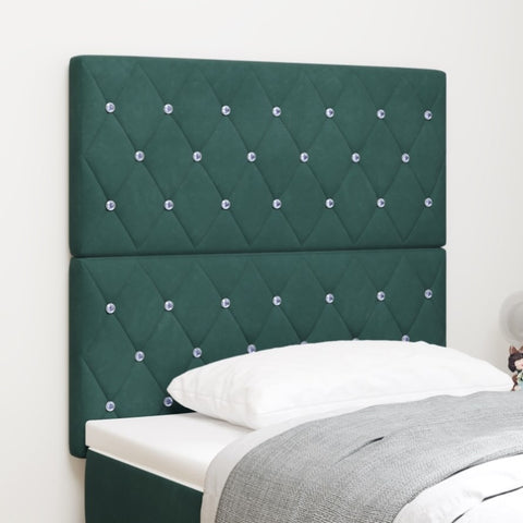 ZNTS LED Headboard Dark Green 100 cm Velvet 3338357