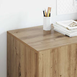 Desk with Shelf Artisan Oak 140 x 50 x 75 cm Engineered Wood 886235