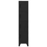Locker Cabinet Black 38x45x180 cm Steel 339786