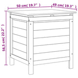 Garden Storage Box 50x49x56.5 cm Solid Wood Fir 364748