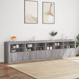 Sideboard with LED Lights Grey Sonoma 283x37x67 cm 3209021