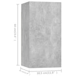 4 Piece TV Cabinet Set Concrete Grey Engineered Wood 3079094