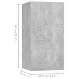 4 Piece TV Cabinet Set Concrete Grey Engineered Wood 3079094