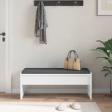 Hall Bench with Cushion White 103 x 38 x 40 cm 891560