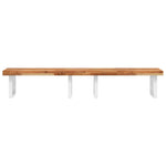 ZNTS Basin Shelf Wall Mounted Steel and Solid Wood Acacia 3302868