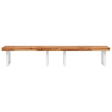Basin Shelf Wall Mounted Steel and Solid Wood Acacia 3302868