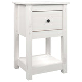 ZNTS Bedside Cabinets 2 pcs White 40x35x61.5 cm Solid Wood Pine 821732