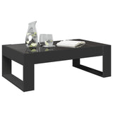 ZNTS Coffee Table with Infinity LED Black 90x53x30 cm 847638