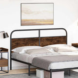 Replace Headboard Smoked Oak 160 cm Steel and Engineered Wood 4100244