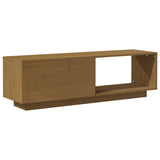 TV Cabinet Honey Brown 110x30x33.5 cm Solid Pinewood 809891