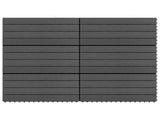 Decking Tile 6 pcs Black 60 x 30 cm WPC 42046688