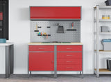 Work Cabinet Set with Drawer with Shelf with Storage 5 pcs Red 3321427