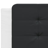 Bed Frame with LED without Mattress "Zadar" White and Black 200x200 cm 3214137
