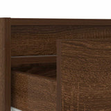 TV Cabinet with LED Lights Brown Oak 75x35.5x25 cm 860235