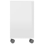 ZNTS Side Table High Gloss White 70x35x55 cm Engineered Wood 802126